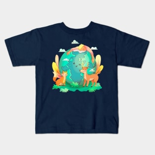 Environmental Protection watercolor Kids T-Shirt